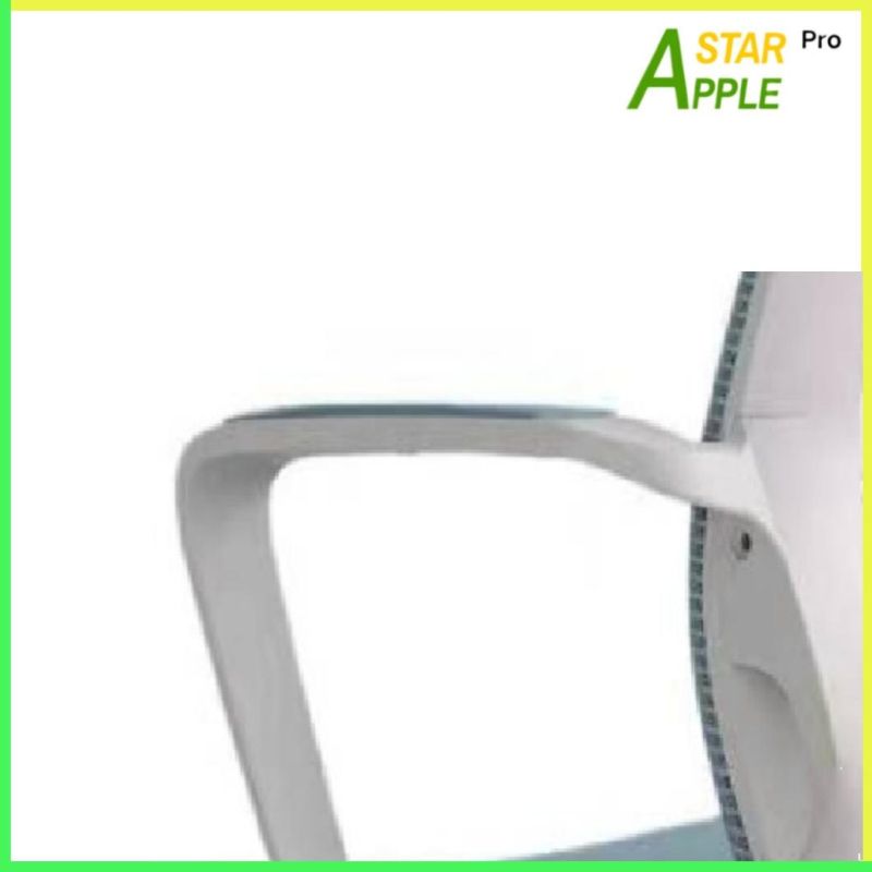 Elegant White Furniture Mesh Office Chair with Fabric on Armrest