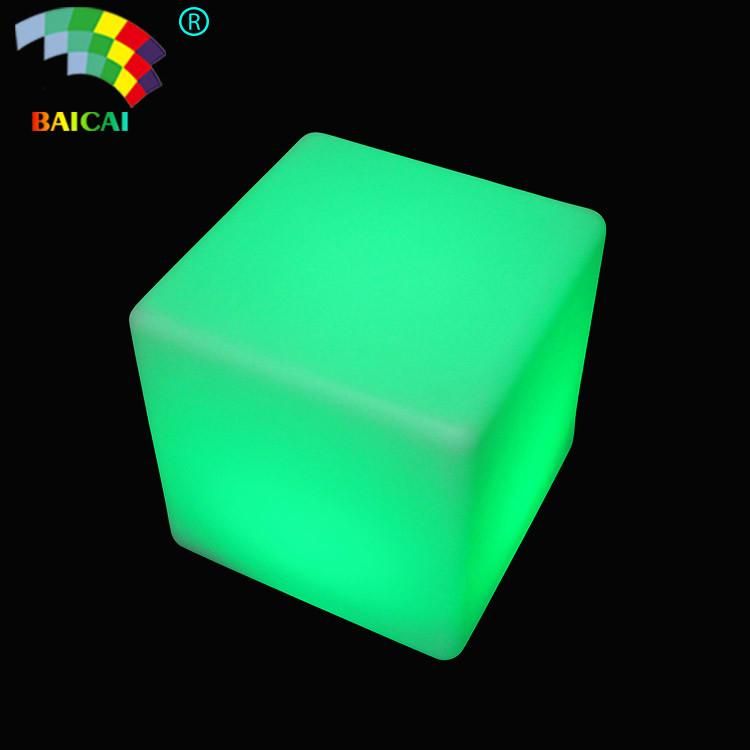 PE Material for Bar Party Wedding Event LED Plastic Cube Chair