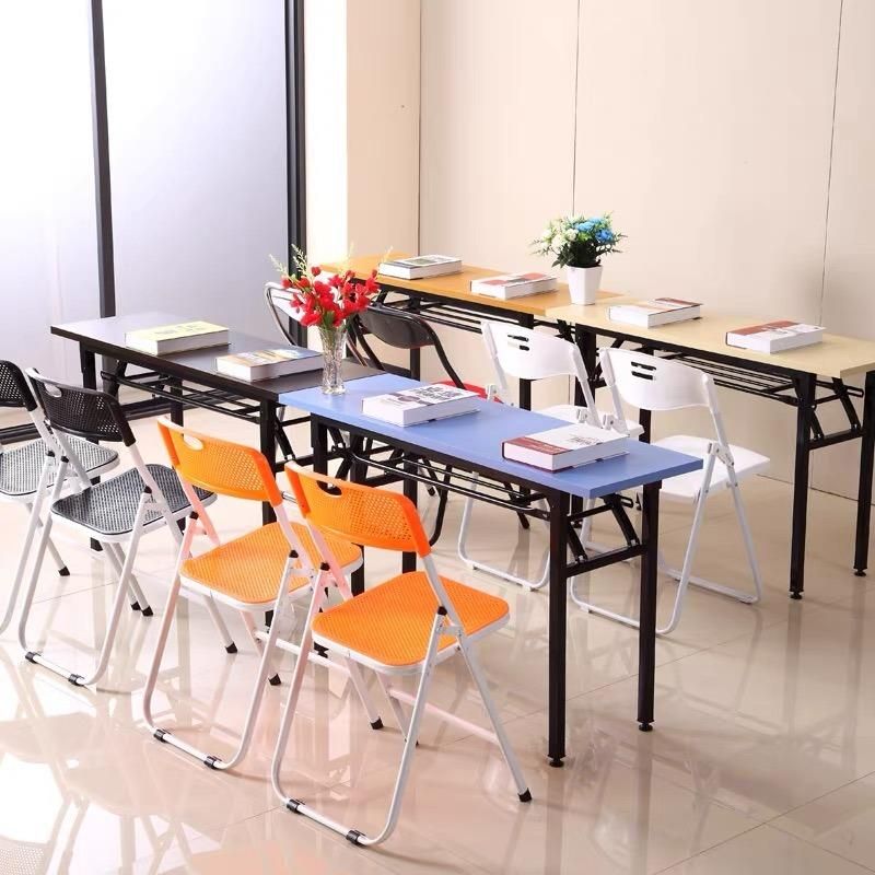 Cheap Study Folding Training Table Foldable Meeting Metal Legs Desk