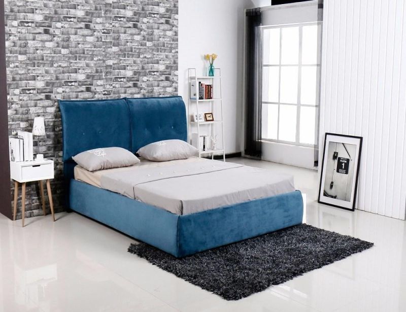 Home Bedroom Furniture Comfortable Fabric Bed Frame Furniture