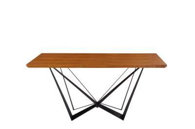 Wholesale Customized Modern Furniture Ceramic Top Extendable Dining Table for Metal Feet