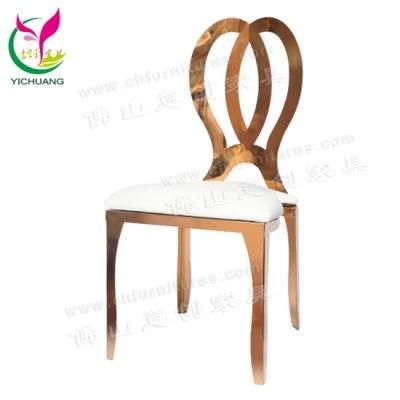 Ycx-Ss25-01 Wholesale Event Wedding Party Rose Gold Stainless Steel Chair