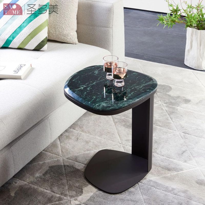 Modern Home Living Room Metal Frame Marble Coffee Table