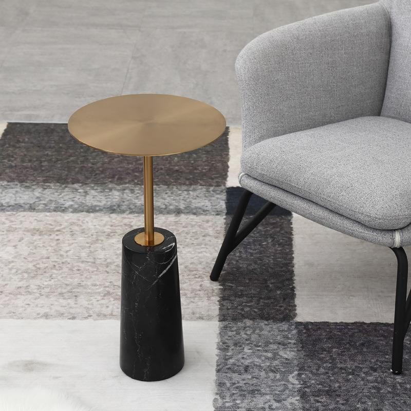 Modern Furniture Nature Stone Titanium Coffee Table