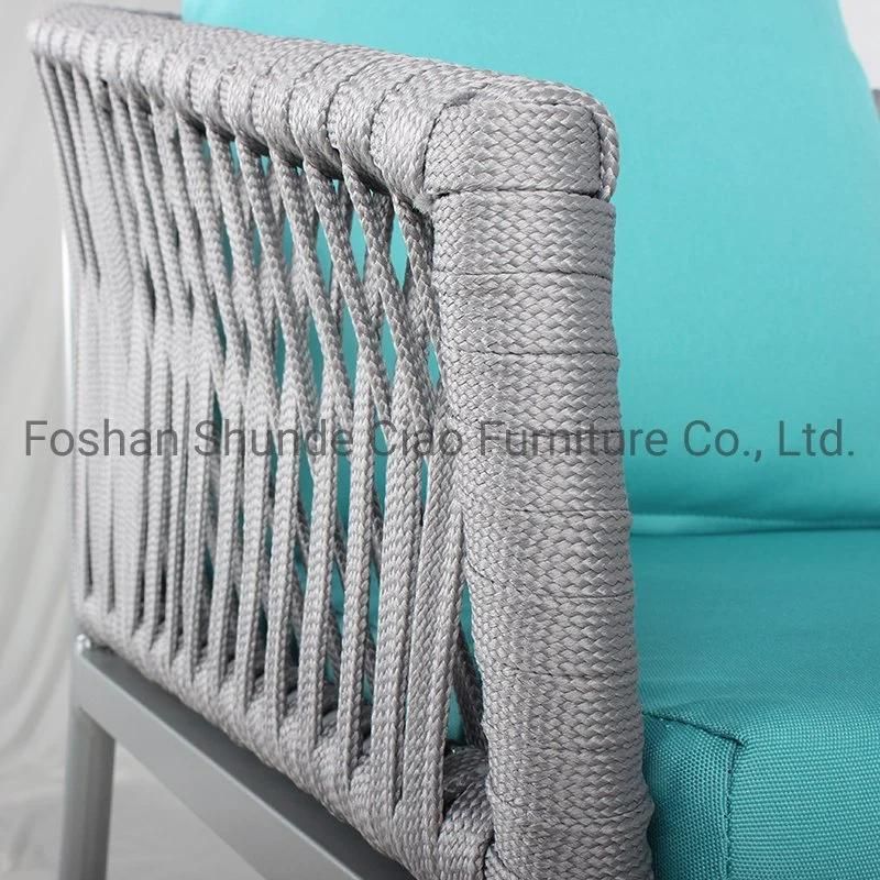 Elegant and Modern Patio Synthetic Rope Bar Stools Resin Outdoor Sofa Bar Furniture