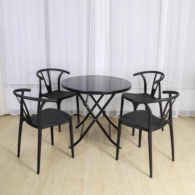 Modern Balcony Small Table and Chair Tea Table Tea Shop Chair Outdoor Leisure Dining Courtyard Table and Chair Three-Piece Set