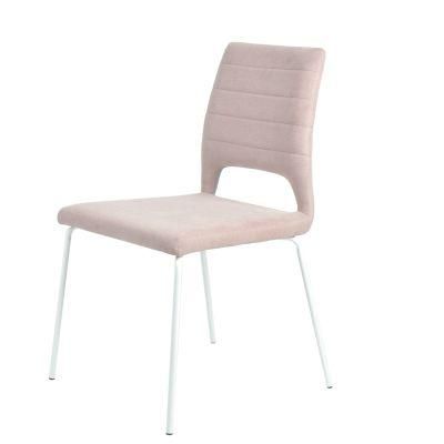 Nordic Style Restaurant Modern Fabric Metal Leg Comedor Dining Chair