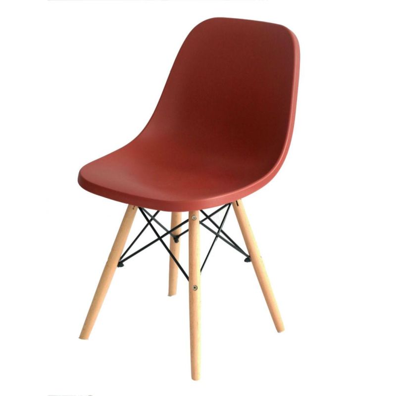 Modern Furniture Hot Sale Popular PP Chair with Wood Legs for Dining Chairs