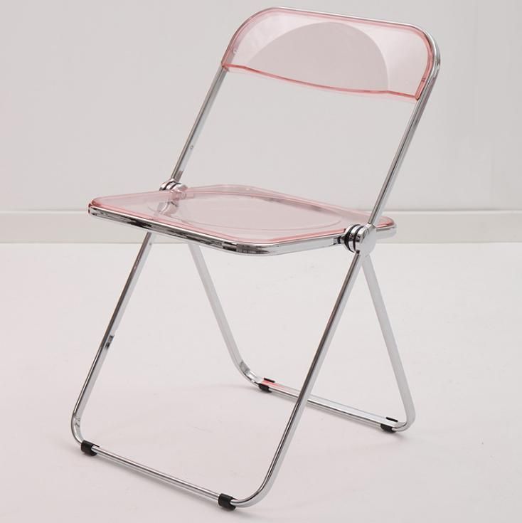 Transparent Acrylic Dining Chair Fashion Clothing Store Makeup Folding Chair