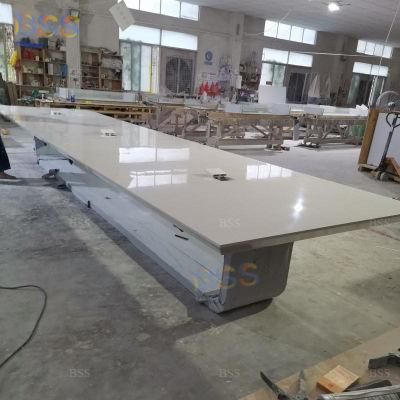 Custom Conference Table Hadi White Corian Custom Marble Conference Table