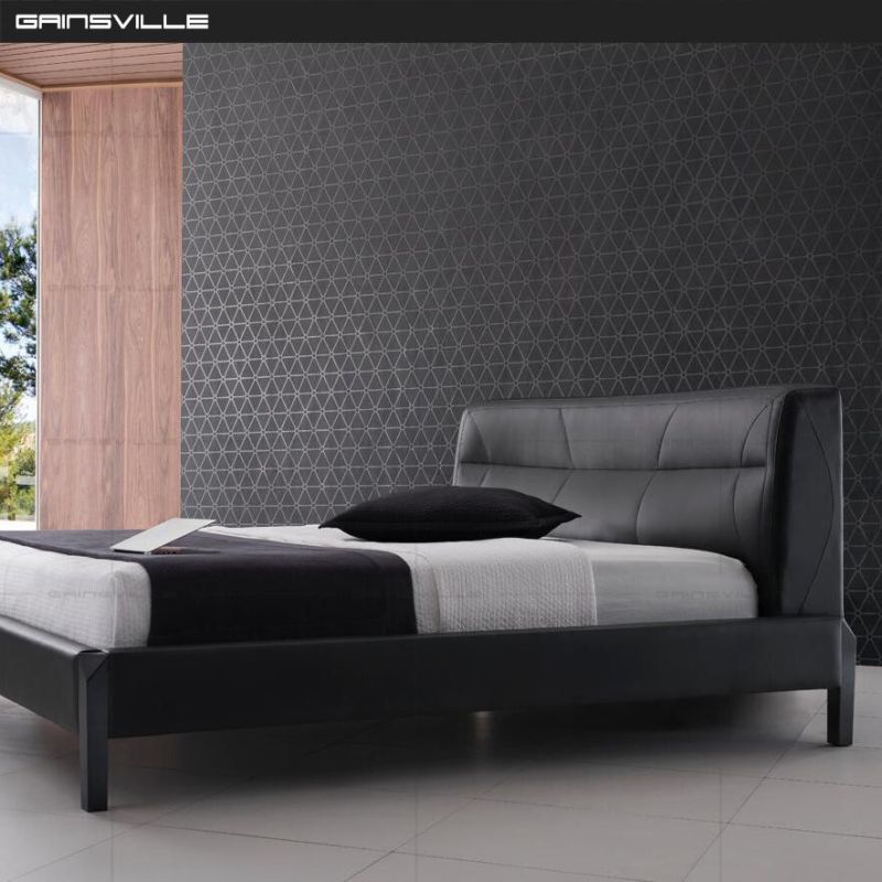 High Quality Bedroom Furniture Leather Bed Gc1710