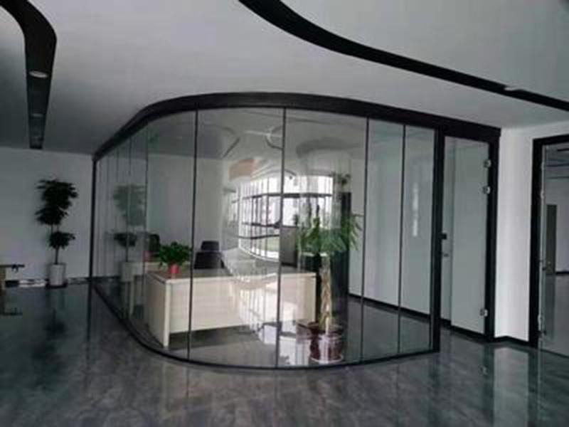 Curved Divider Glass Panel Office Partition