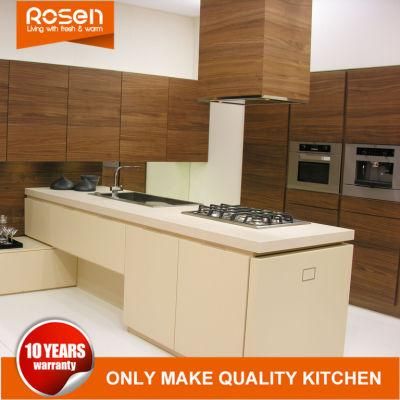 Custom High Gloss Wood Veneer Kitchen Cabinets From China