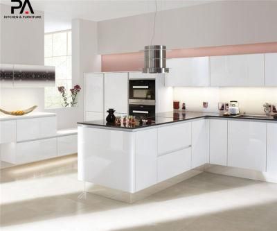 High Quality White Glossy MDF Flat Pack Kitchen Furniture