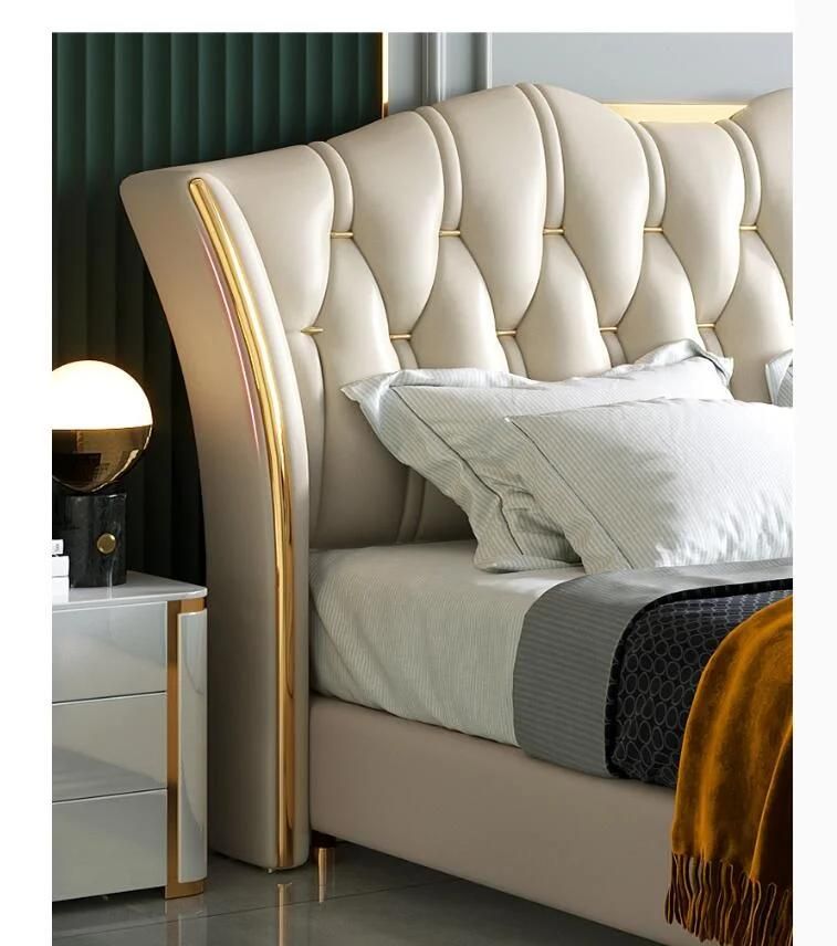 Modern Luxury Leather Storage Bed High-End Modern Furniture