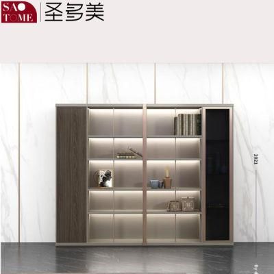 Modern High-End Home Study Office Furniture Configuration Sensor Light with Bookcase