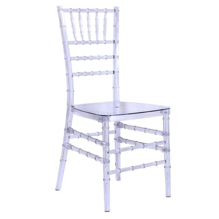 New Design Hotsale Crystal Resin Chiavair Chair Clear Tiffany Chair