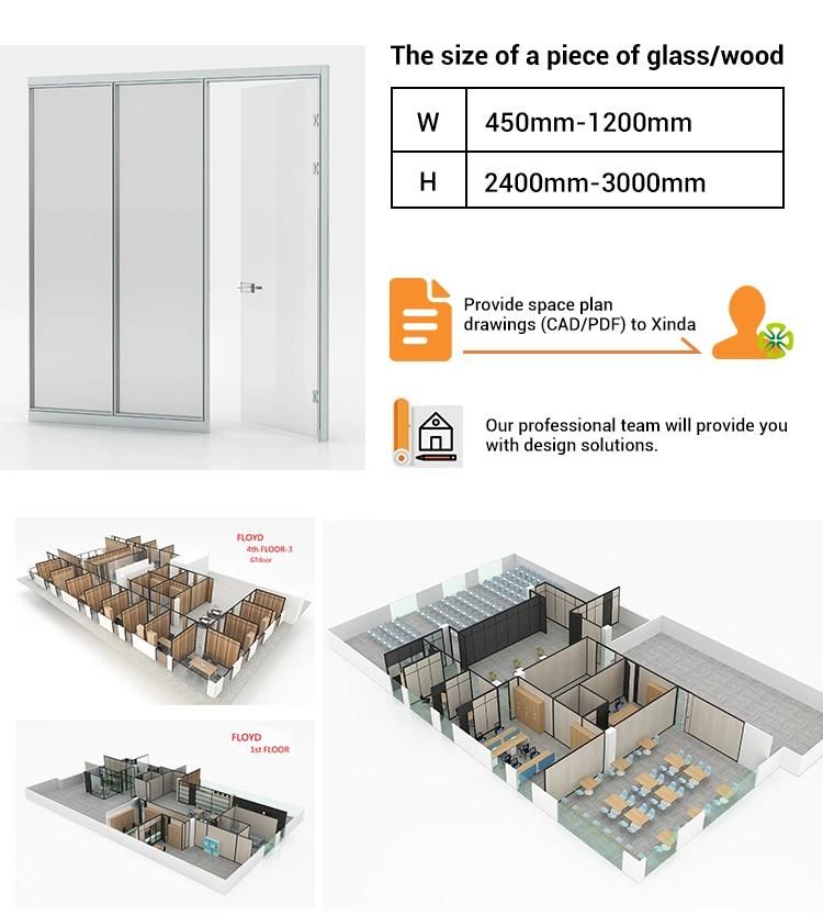 Factory Direct Sale Size Price Modular Modern Material Design Specification Wall Partition Office Furniture