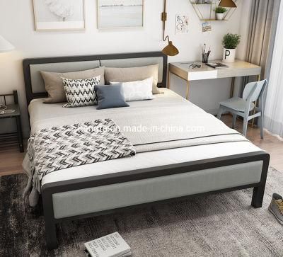 Custom Bedroom Furniture Modern Style Iron Double Bed