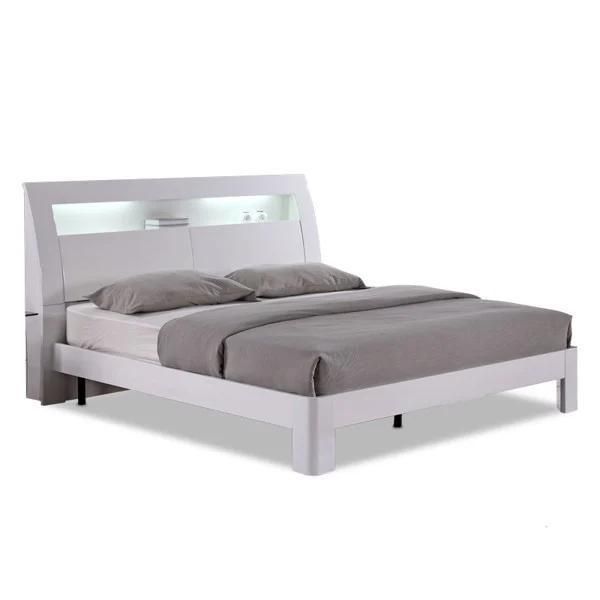 Nova High Gloss Painting King Size Upholstered Bed for Modern Wardrobe Bedroom Furniture Set