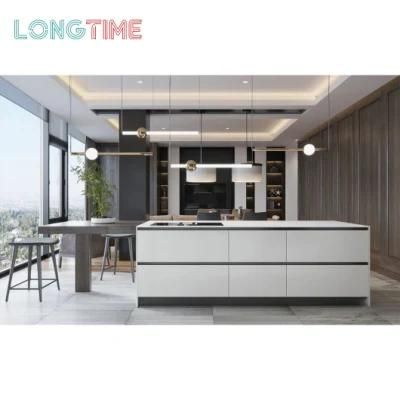 High Quality Customization Simple Countertop Handleless Door Kitchen Cabinet