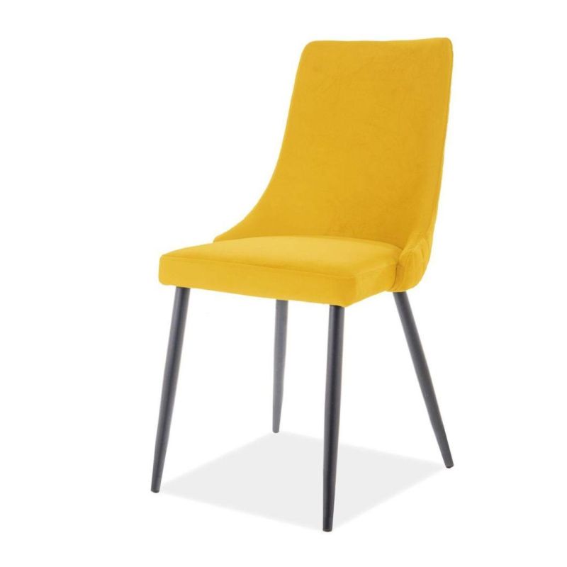 Dining Room Furniture Modern Simplicity Velvet Dining Chair Metal Leg Reception Chair Meeting Chair