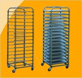 Stainless Steel Kitchen Food Trolley Bakery Trolley Racks for Rotating Rack Oven
