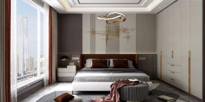 Furniture Solid Wood Melamine Board Hotel Star Project Bedroom Set