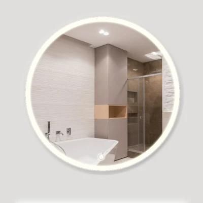 LED Furniture Home Decorative Bathroom Floating Round Mirror with Light