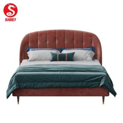 Modern Design Light Luxury Living Room Fabric Furniture Bedroom Bed