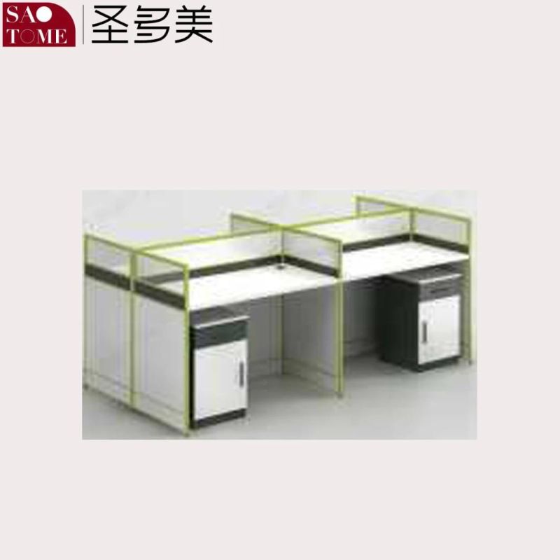 Office Furniture C35 Two-Person Card Position with Movable Cabinet Office Desk