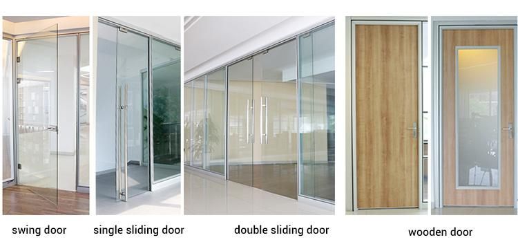 Factory Direct Sale Manufacture Partition Indoor Glazed Wall Soundproof Price Clear Glass Office Furniture