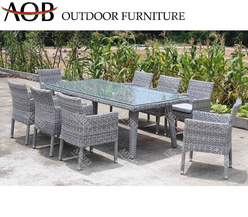 Modern Contemporary Outdoor Garden Patio Hotel Restaurant Bar Villa Home Rattan Dining Chair Table Set Furniture