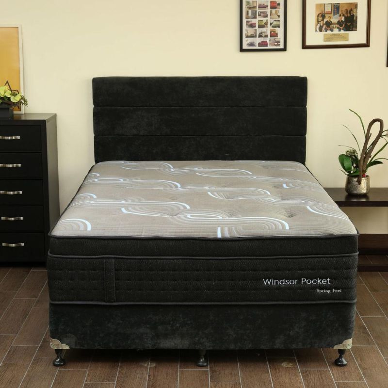 Modern Hotel Mattress Queen Pillow Top Pocket Coil Spring Mattress in a Box