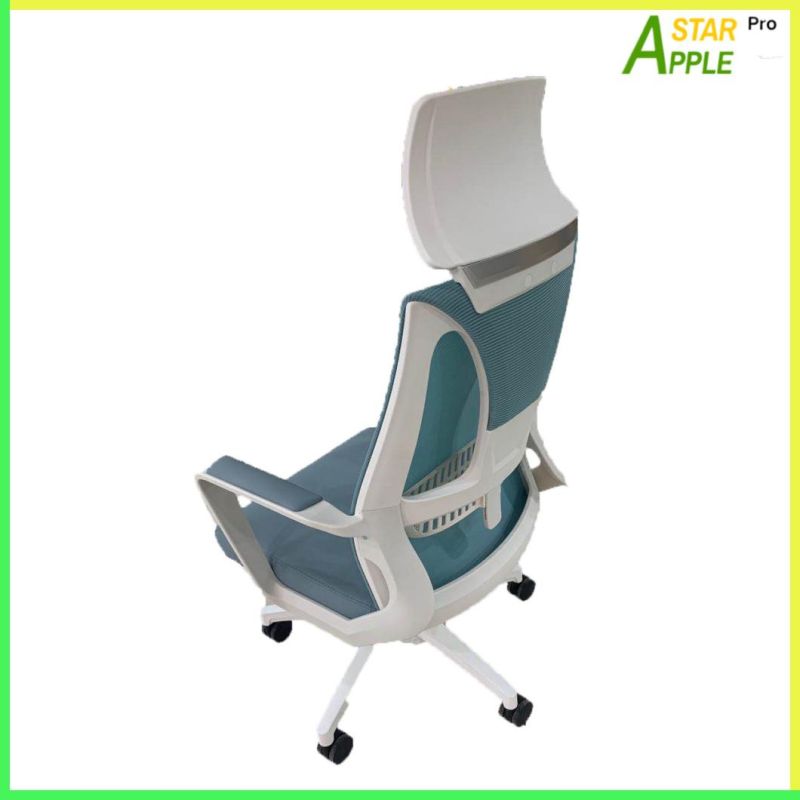 Wonderful as-C2121wh Executive Beauty Ergonomic Plastic Metal Folding Computer Parts Game Mesh Styling Office Gaming Chair with White Nylon Armrest and Backrest