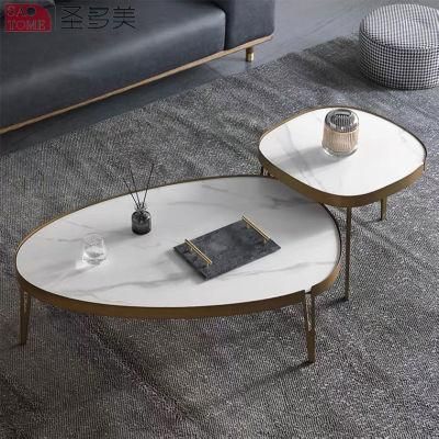 Stainless Steel Plated Coffee Table in Living Room Balcony