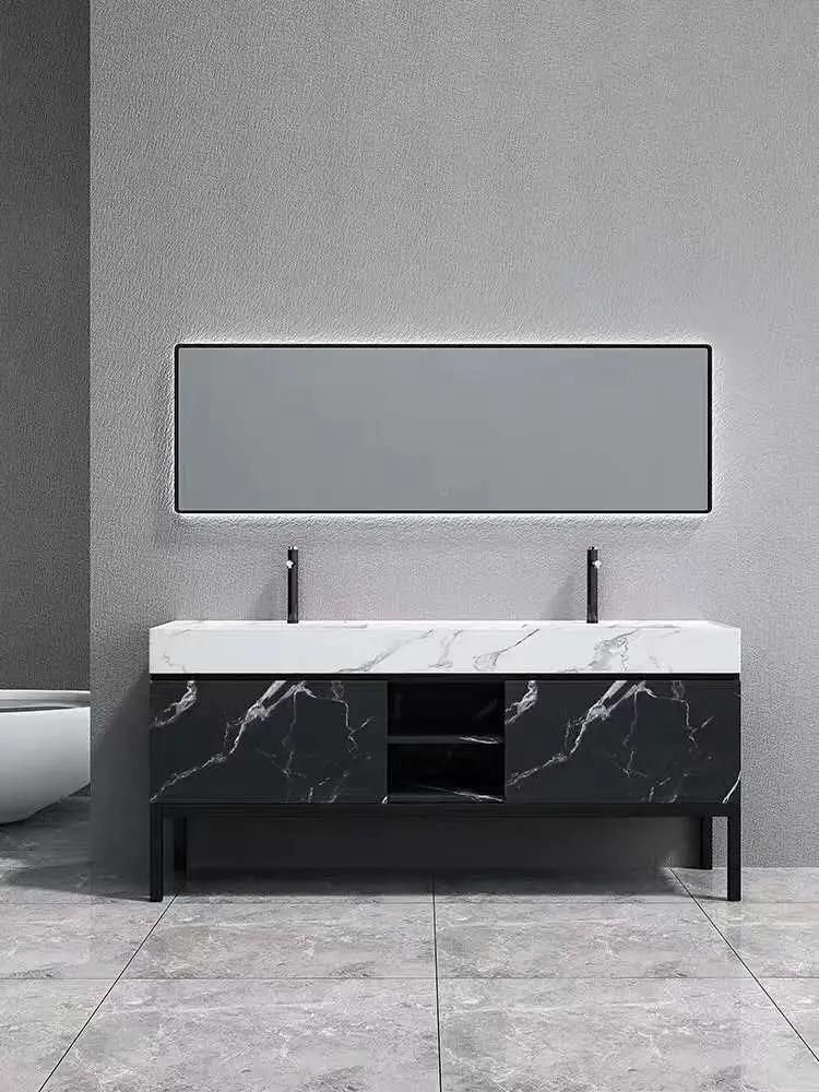 OEM Marble Stone Modern Wall MDF Wooden Bathroom Hotel Furniture