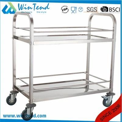 Restaurant Hotel Food Beverage 2 Tiers Square Tube Service Trolley