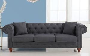 Modern Design Classic Linen Fabric Living Room Chesterfield Sofa
