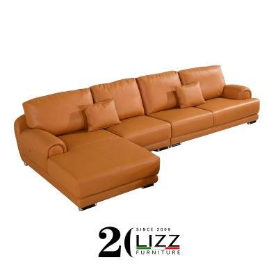 Popular Modern Corner Home Furniture Leisure Sectional Leather Sofa