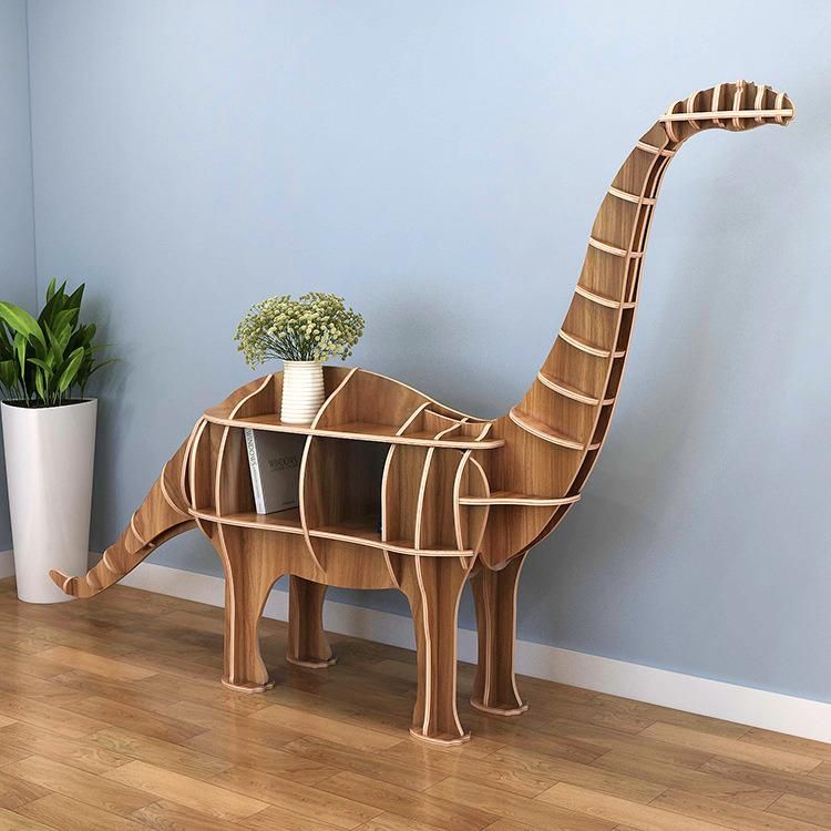 Wooden Animal Style Free Standing Display Rack Home Office Modern Furniture