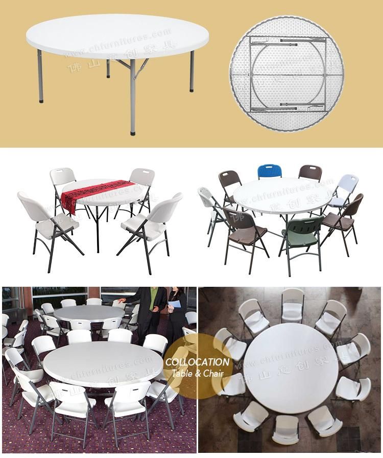 Hyc-PT02 Wholesale Outdoor Garden Plastic Round Table for Banquet