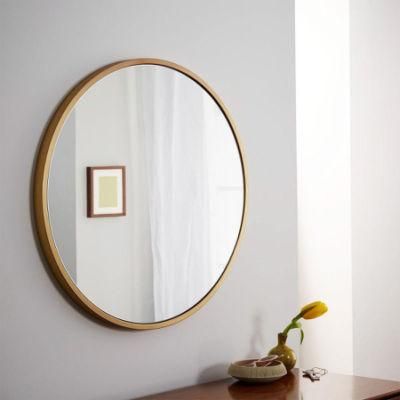 Jinghu Modern Style Wall Mounted Metal Iron Aluminum Alloy Framed Mirror Furniture Home Decorative Bathroom Mirror