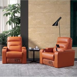 Modern Home Living Room Furniture Leather Cineme Theater Sofa Recliner Chair