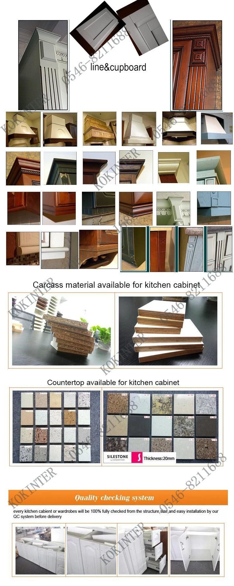 New Design China Soild Wood Kitchen Cabinet Six Modern