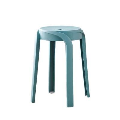 Modern Home Garden Bedroom Furniture Stackable Simple Colorful Plastic Chair Stool Chair for Cafe