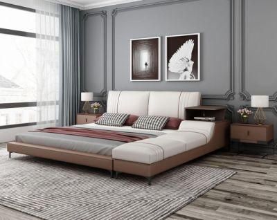 Light Luxury Style Modern European Home Furniture King Size Bed