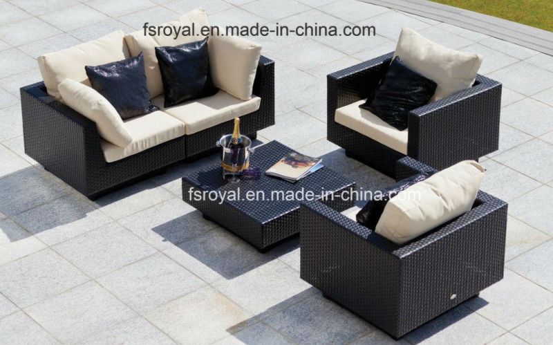 Modern Hot Sale Courtyard Hotel Swimming Pool Style Outdoor Leisure Rope Terrace Rattan Corner Sofa Furniture