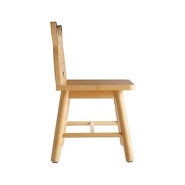 Cute Kids Chair Solid Wood Baby Chair Animal Shape School Furniture