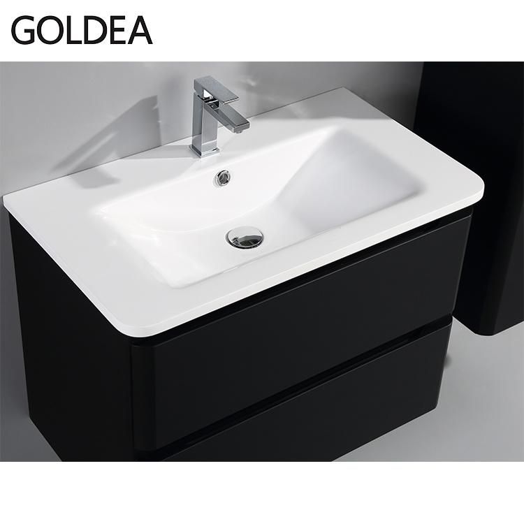 Low Price Modern New Decoration Powder Room Solid Wood Basin Vanity Furniture